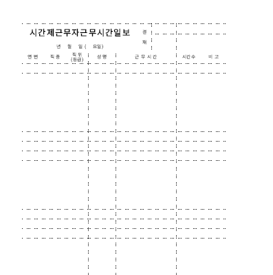 시간제근무자근무시간일보 시간제근무자근무시간일보